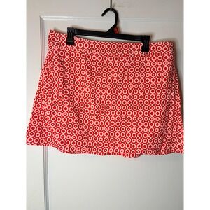 RipSkirt Hawaii Red White Geometric Dot Wrap Skirt XL New With Tags Quick Dry